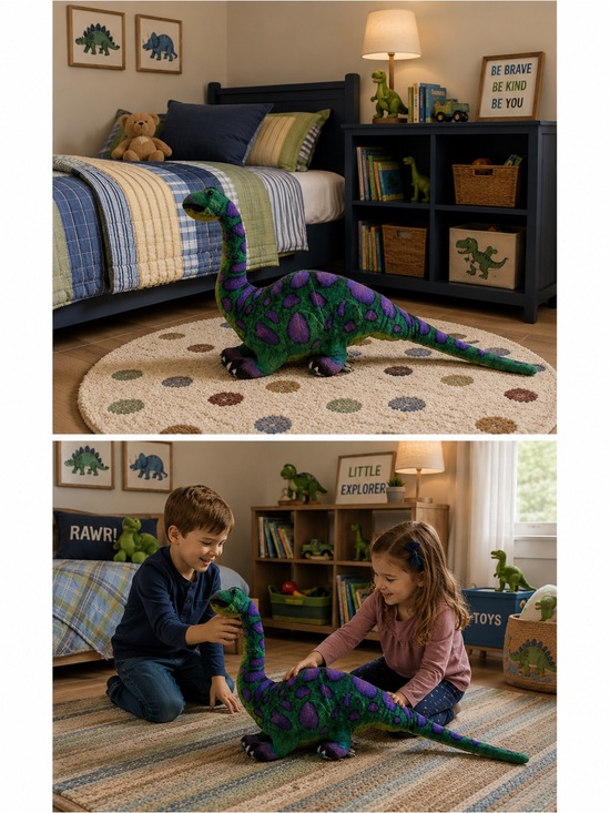 Melissa & Doug Other - Melissa & Doug Posable Plush Dinosaur 16x48 inches nose to tail